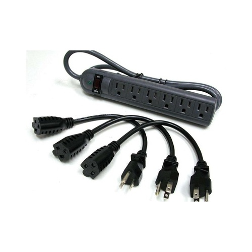 C2G Surge W/ 3 1ft Power Extension Cords (39995)