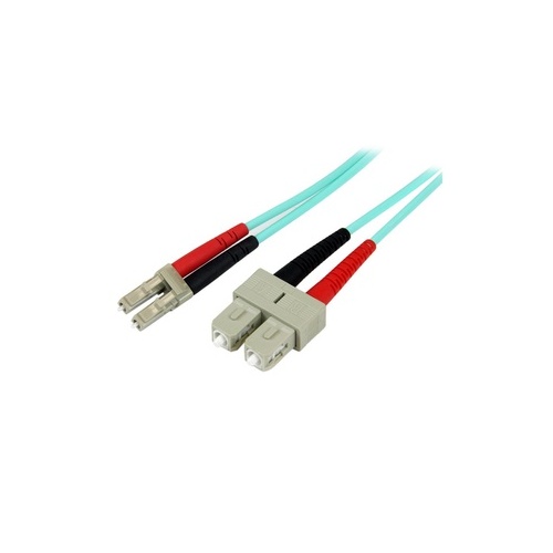 StarTech 1m 10 Gb Aqua Mm Fiber Patch Cable Lc/sc (A50FBLCSC1)