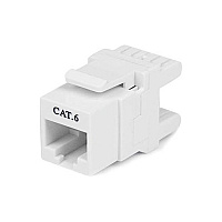 StarTech 180 Cat 6 Keystone Wall Jack - White (C6KEY110SWH)