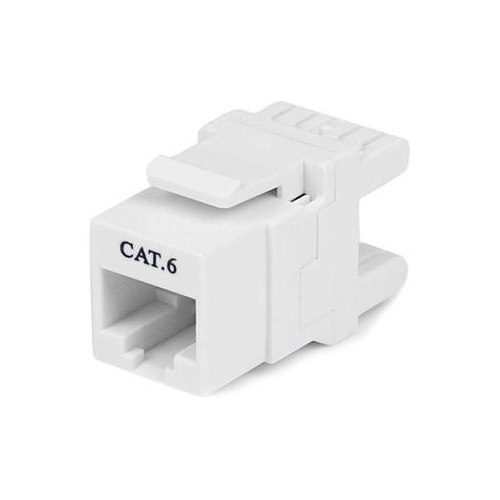 StarTech 180 Cat 6 Keystone Wall Jack - White (C6KEY110SWH)