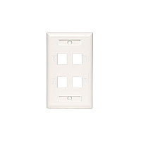 Tripp Lite 4-port Quad Outlet Keystone Wall Plate (N04200104WH)