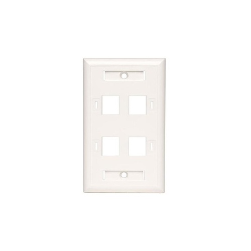 Tripp Lite 4-port Quad Outlet Keystone Wall Plate (N04200104WH)
