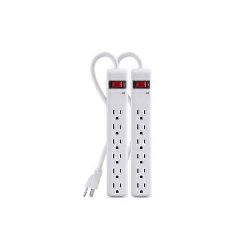 Belkin 6-outlet Surge Protector With 2 Ft. Cord (F5C0482)