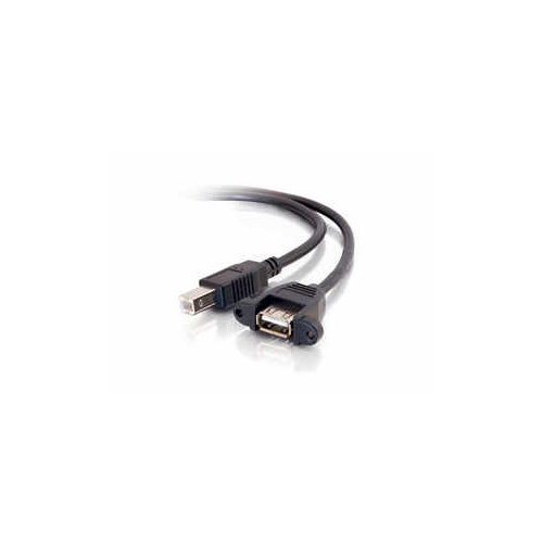 C2G 2ft. Usb 2.0 Af To Bm Panel Mount Cable (28068)