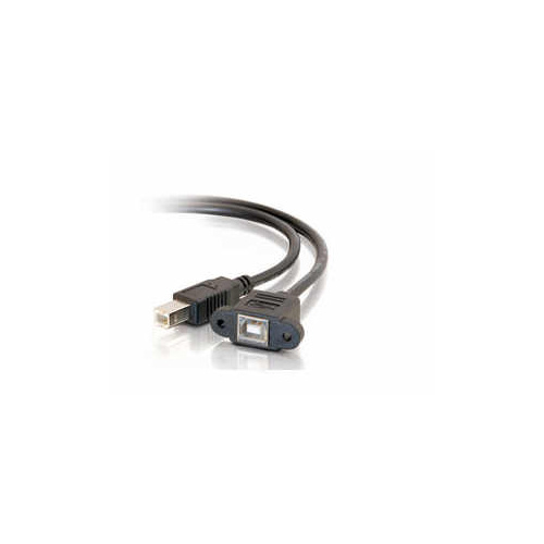 C2G 1.5ft Usb 2.0 Bf To Bm Panel Mount Cable (28072)