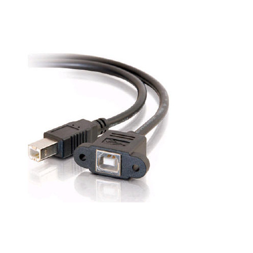C2G 2ft. Usb 2.0 Bf To Bm Panel Mount Cable (28073)