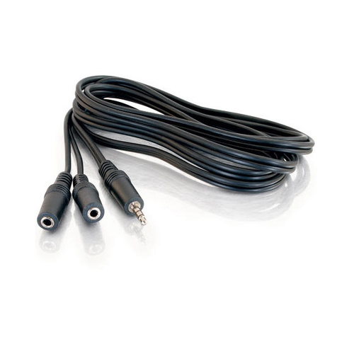 C2G 6ft 3.5mm Male To (2) 3.5mm Female Y (40427)