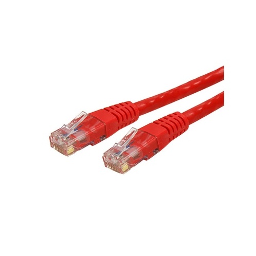 StarTech 3ft Cat6 Ethernet Cable Red Cat 6 Poe (C6PATCH3RD)