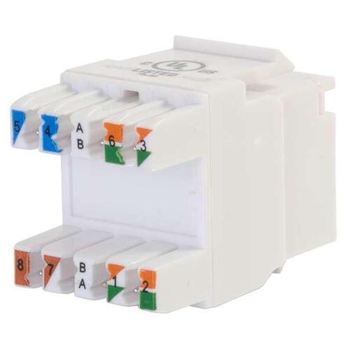 C2G 180 Cat6 Rj45 Utp Keystone Jack - White (35210)