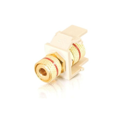 C2G Snap-in Red Banana Jack Keystone Ivory (28740)