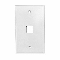 Weltron 1 Port Single Gang Keystone Faceplace Wh (44791WH)