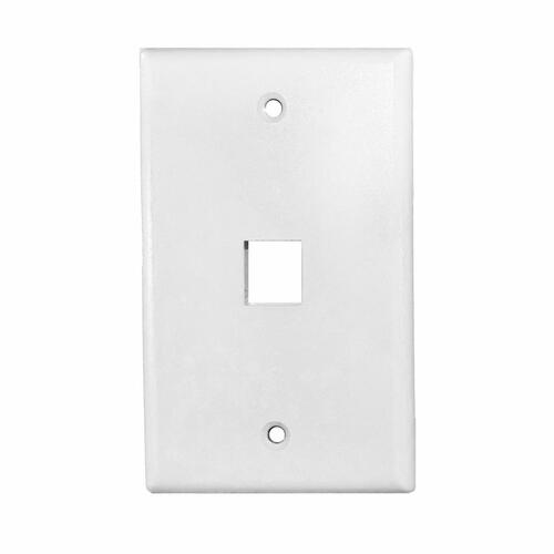 Weltron 1 Port Single Gang Keystone Faceplace Wh (44791WH)