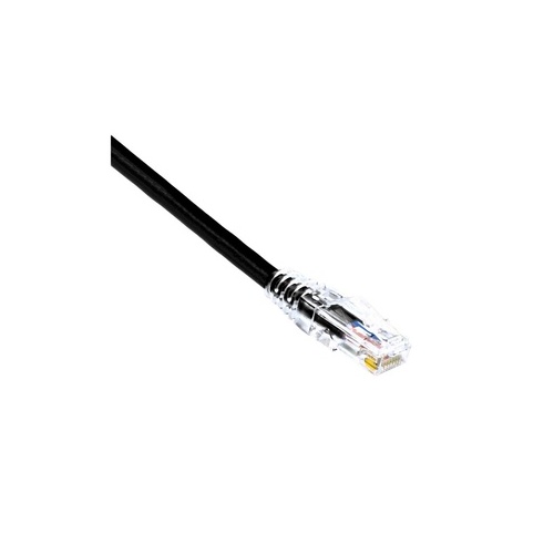 Weltron 1ft Black Booted Cat6a Utp Patch Cable (90C6AB1BK)