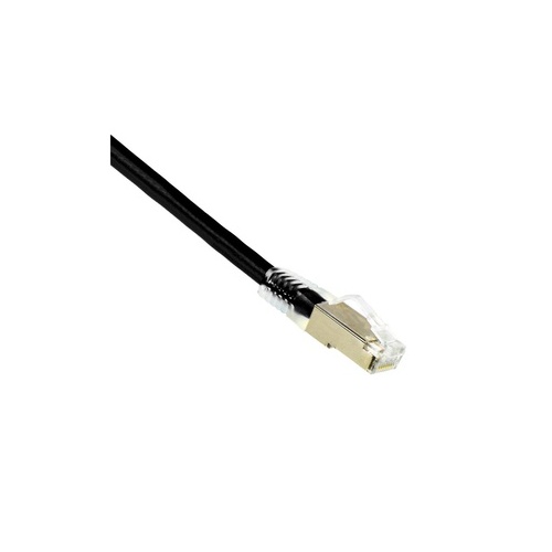 Weltron 10ft Black Booted Cat6a Stp Patch Cable (90C6ABS10BK)