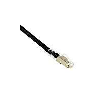 Weltron 1ft Black Booted Cat6a Stp Patch Cable (90C6ABS1BK)