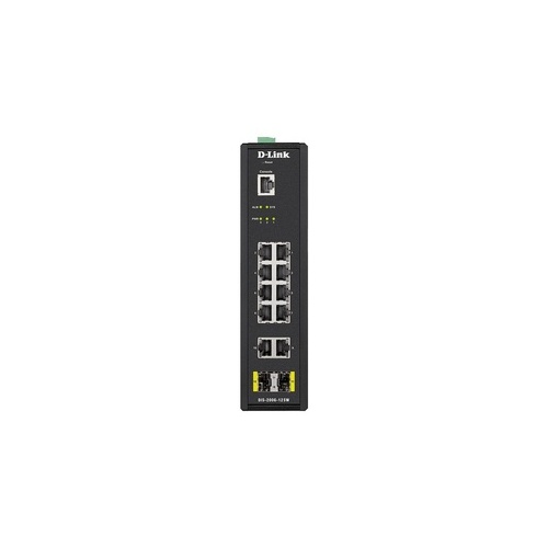 D-Link 12-point Mngd Industrial Switch Wide (DIS200G12SW)