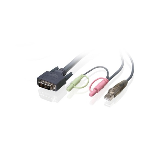 Iogear 6ft(1.8m)single Link Dvi-d Usb Kvm Cable (G2L7D02U)