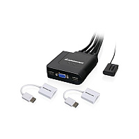 Iogear 2-port Cable Vga Kvm With Display (GCS72DPKIT)