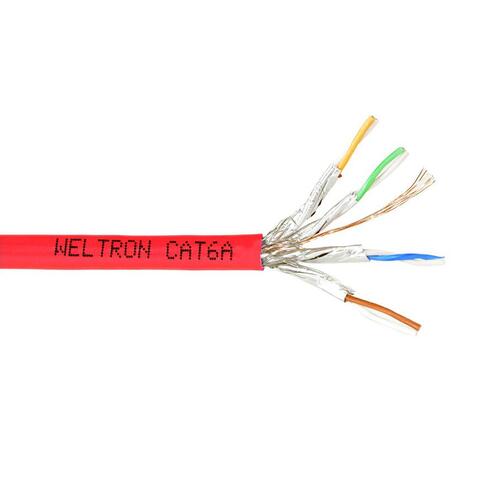 Weltron Cat6a Stranded Shielded Cable Red (T2404L6APASHRD)