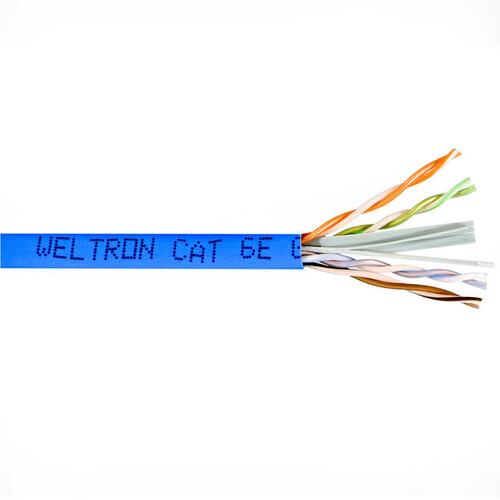 Weltron 1000ft Blue Plenum Cat6 Cable 550mhz (T2404L6PBL)