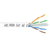 Weltron 1000ft White Cat6 Solid Cable Utp Cmr (T2404L6WH)