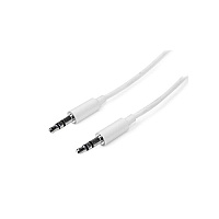StarTech 2m White Slim 3.5mm Stereo Audio Cable (MU2MMMSWH)