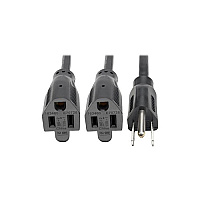 Tripp Lite 18in Y-splitter Cord 16awg 5-15p/5-15r (P02418N13A2R)