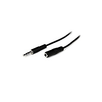 StarTech 2m Slim 3.5mm Stereo Extension Cable M/f (MU2MMFS)