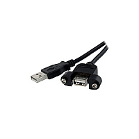 StarTech 3 Ft Panel Mount Usb Cable A To A-f/m (USBPNLAFAM3)