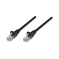 Intellinet 50 Ft Black Cat5e Snagless Patch Cable (320795)