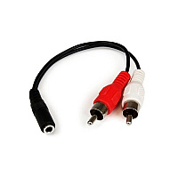 StarTech 6in Stereo 3.5mm (m) To 2x Rca (f) Cable (MUFMRCA)