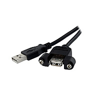 StarTech 2 Ft Panel Mount Usb Cable A To A - F/m (USBPNLAFAM2)