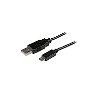 StarTech 1 Ft Slim Micro Usb Phone Charger Cable (USBAUB1BK)