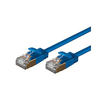 Monoprice Slimrun Cat6a Ethernet Patch Cable - Snagless Rj45_ Stranded_ S/stp_ Pure Bare Copper Wire_ 36awg_ 1ft_ Blue (27431)