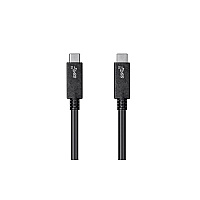 Monoprice Essentials Usb Type-c To Type-c 3.1 Gen 2 Cable-10gbps_5a_30awg_black-0.5m(1.6 Ft) (27923)