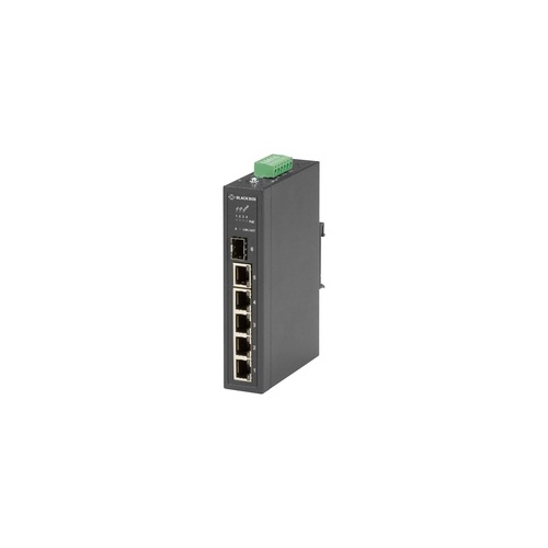 Black Box Gigabit Ethernet Extreme Temperature Poe+ Switch(4)10/100-mbps Copper Rj45 Poe+,(1)10/100/1000-mbps Copper Rj45,(1)1000-mbps Sfp (LPH3061A)