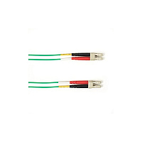 Black Box Om3 50/125 Multimode Fiber Optic Patch Cable - Ofnr Pvc, Lc To Lc, Green, 2-m (6.5-ft.), Gsa, Taa, Non-returnable/non-cancelable (FCMR10002MLCLCGN)