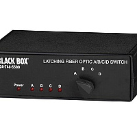 Black Box Fiber Optic A/b/c/d Desktop Switch - Latching, St Multimode, Gsa, Taa (SW1005A)