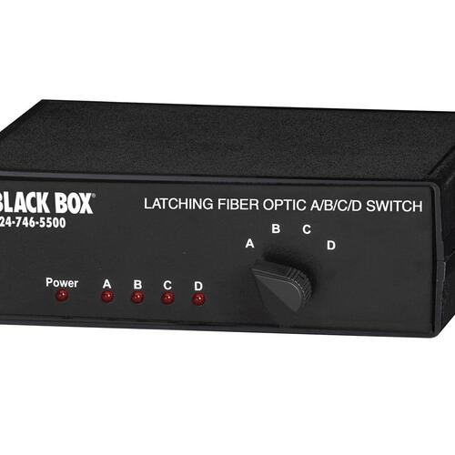Black Box Fiber Optic A/b/c/d Desktop Switch - Latching, St Multimode, Gsa, Taa (SW1005A)