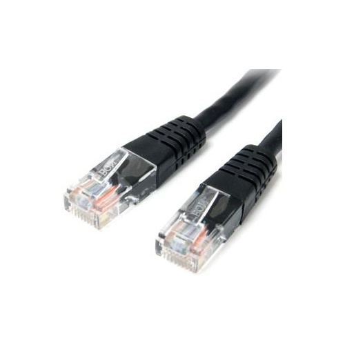 StarTech 6 Ft Black Molded Cat5e Utp Patch Cable (M45PATCH6BK)