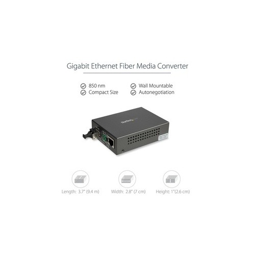 StarTech Fiber Media Converter- 850nm Mm Lc- 550m (MCM1110MMLC)