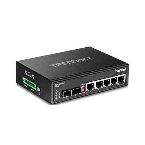 Trendnet 6-port Hardened Industrial Gigabit Switch (5 Gigabit / 1 Shared Sfp / 1 Dedicated Sfp) (TIG62)