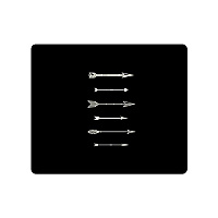 Centon Electronics Otm Black Mouse Pad, Shooting White Arr (OPMPV1BMHIP19)
