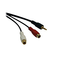 Tripp Lite 6in Mini Stereo To 2-rca Audio Cable M/f (P31506N)