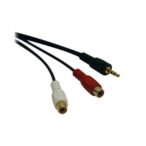 Tripp Lite 6in Mini Stereo To 2-rca Audio Cable M/f (P31506N)