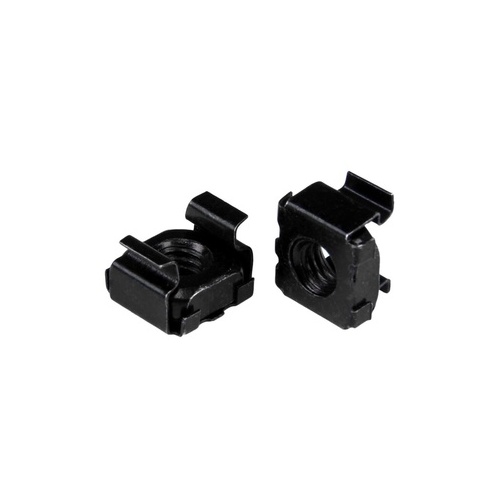 StarTech M6 Cage Nuts - 50 Pack, Black (CABCAGENUT6B)