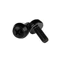 StarTech M6 Mounting Screws - 50 Pack, Black (CABSCREWSM6B)