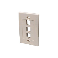 Intellinet 3 Outlet Ivory Wall Plate (162944)