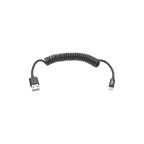 Tripp Lite 4ft Lightning Coiled Charge Cable Black (M100004COILBK)