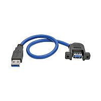 Tripp Lite 1ft Usb Panel Mount Extension Cable M/f (U324001APM)